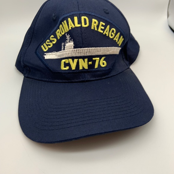 Vintage U.S. Navy USS Ronald Reagan CVN-76 Embroidered Snapback Hat - Picture 3 of 10